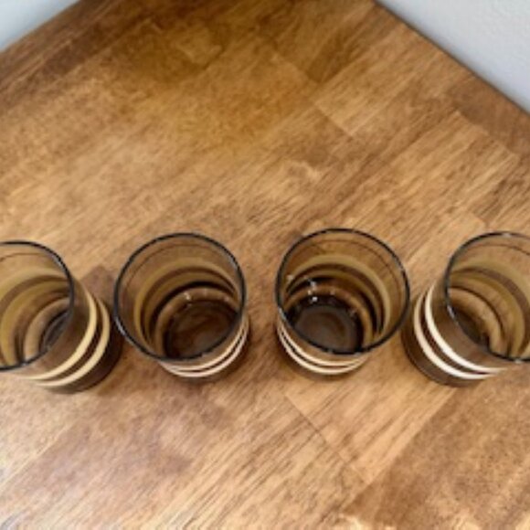 Vintage Libbey Bolero Smoke Brown‎ Juice Glasses – Set of 4 – Mid-Century Modern - Picture 5 of 5
